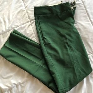 High-waisted forrest green H&M dress pants